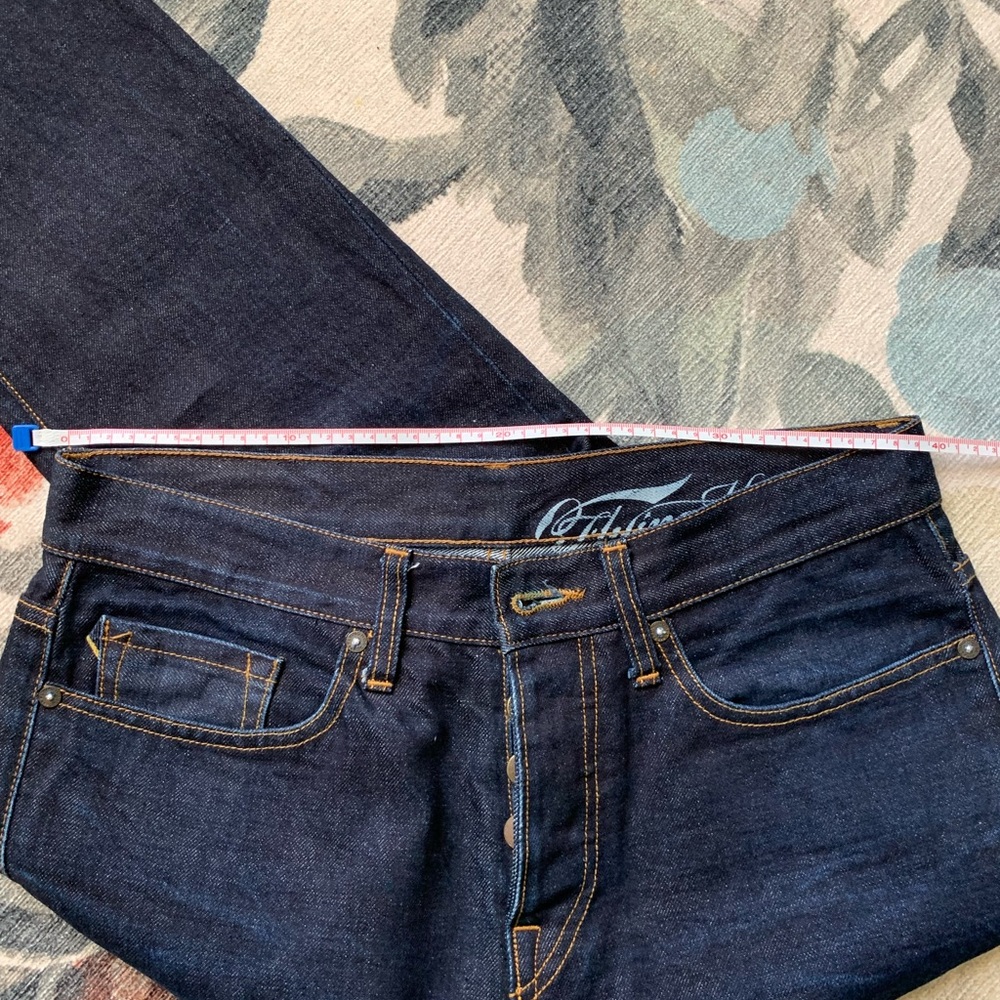 FH. Jean Co. hand made selvage indigo high end jeans 32W 32L but actually 30W - Picture 11 of 16